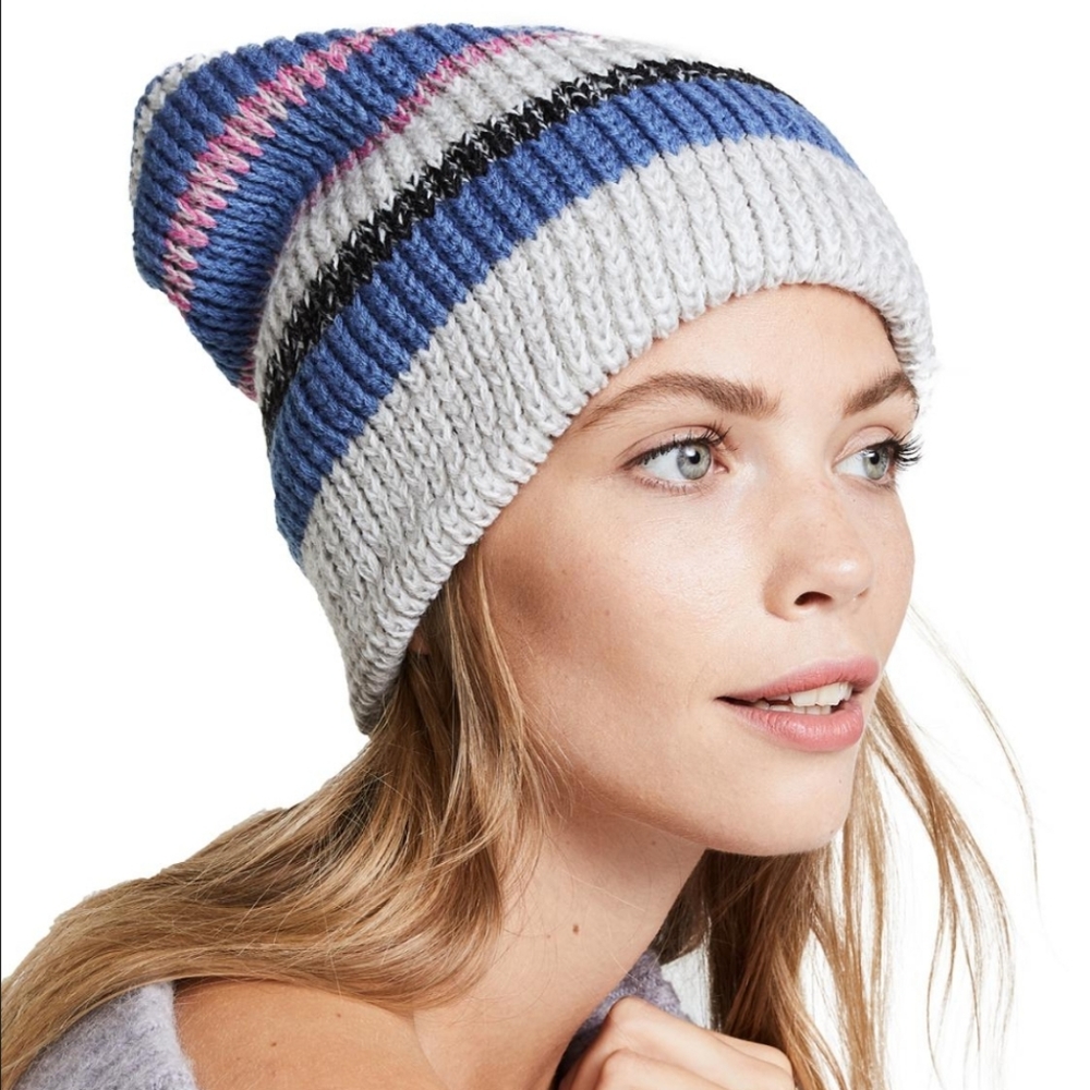 Free People Blue All Day Everyday Beanie